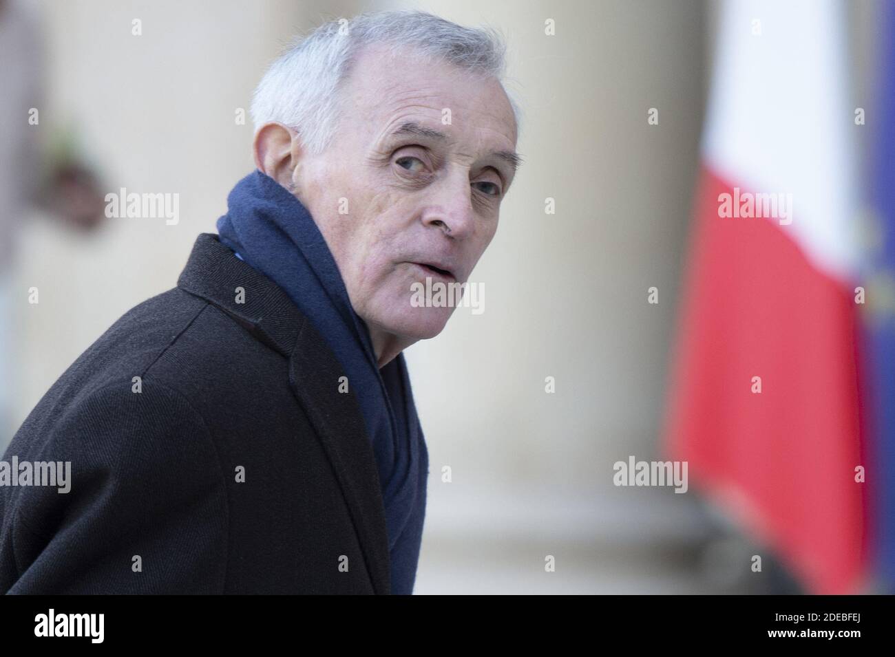 Il climatologo Jean Jouzel arriva a Elysee Palace per partecipare al grande dibattito con intellettuali a Parigi, in Francia, il 18 marzo 2019 a Parigi, in Francia. Foto di Eliot Blondt/ABACAPRESS.COM Foto Stock