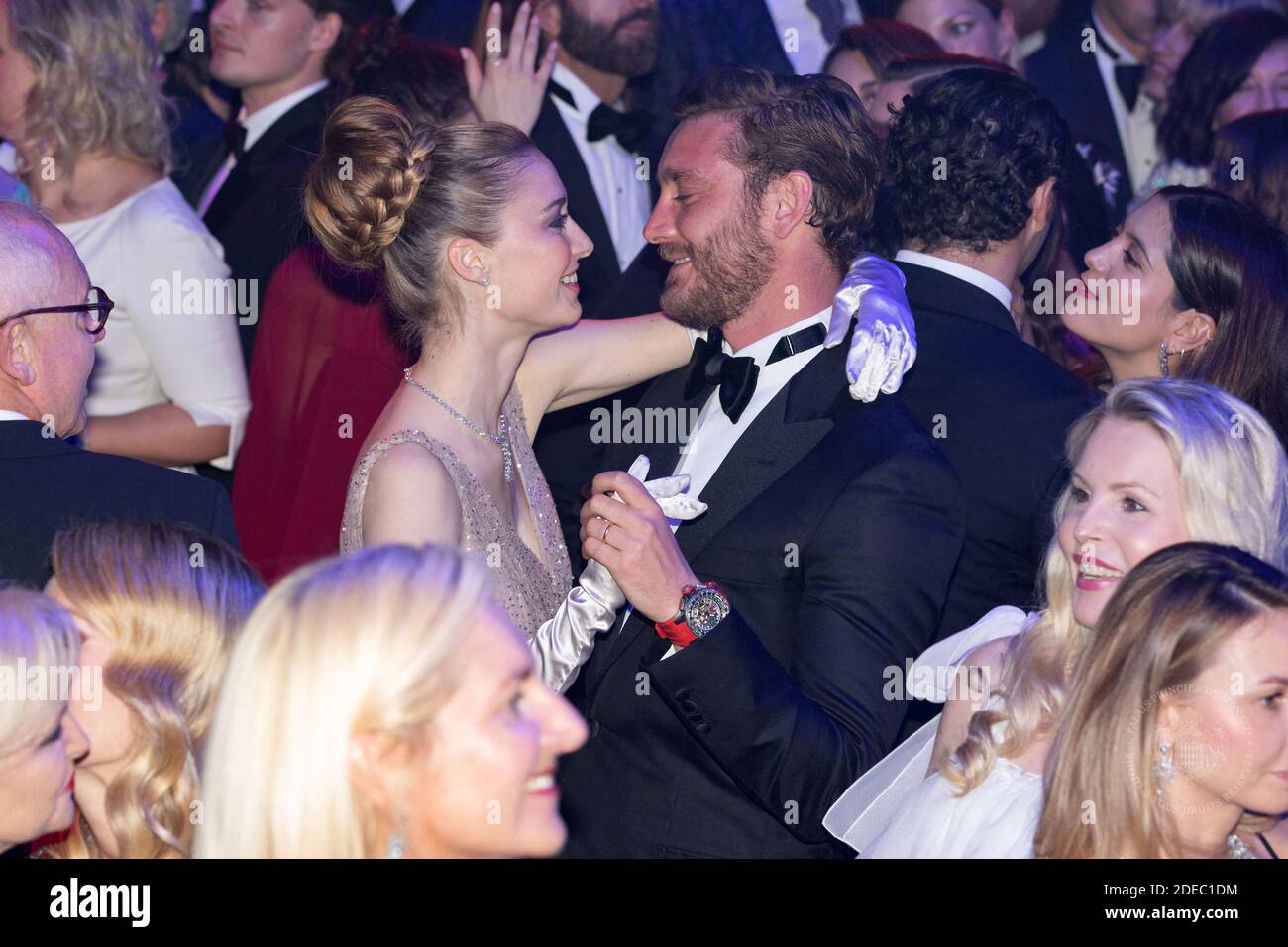 Pierre Casiraghi e Beatrice Casiraghi partecipano alla Rose Ball 2019 allo Sporting di Monaco. Foto di Palais Principer/Olivier Huitel/SBM/ABACAPRESS.COM Foto Stock