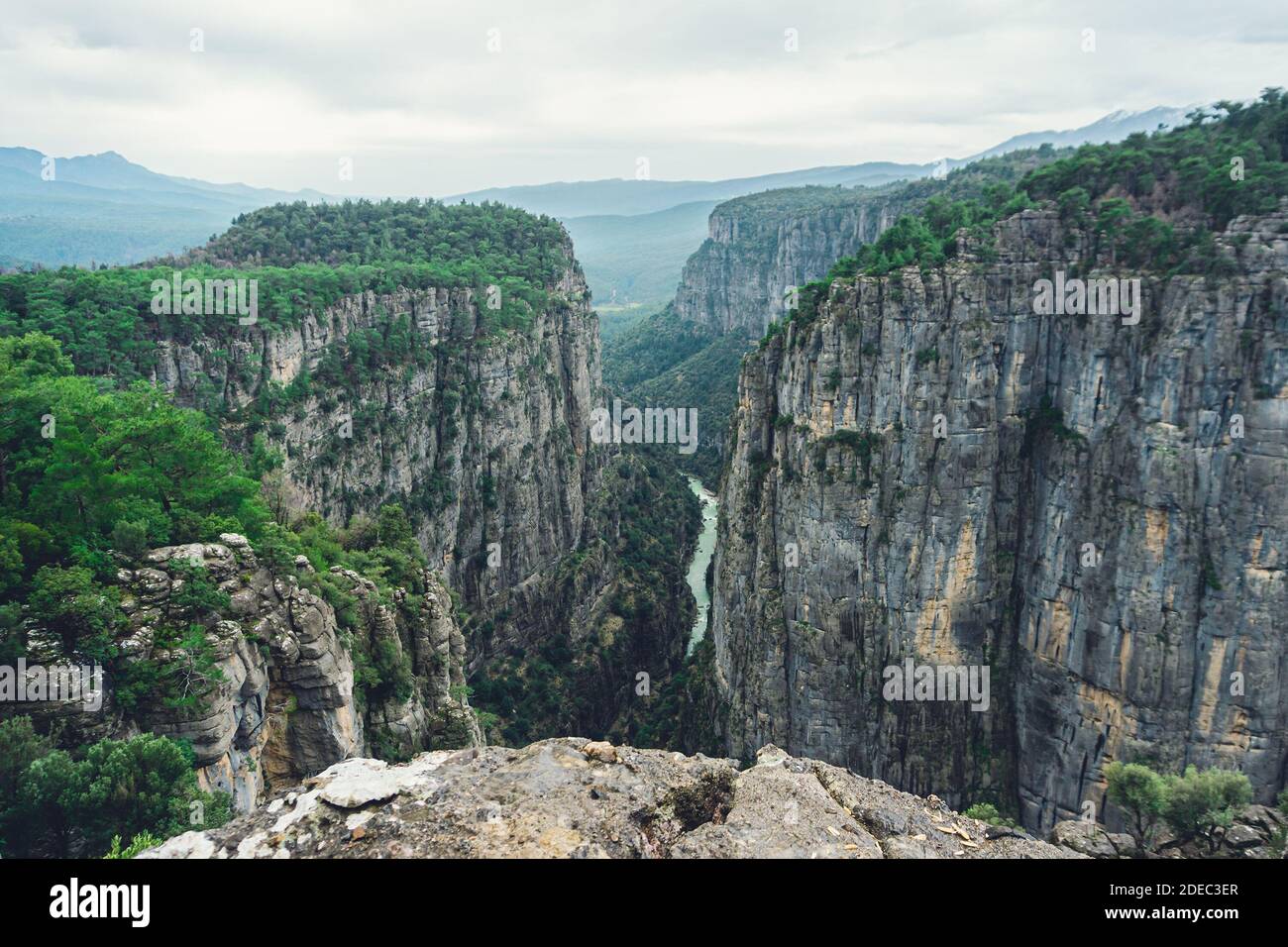 Tazi Canyon (Bilgelik Vadisi) a Manavgat, Antalya, Turchia. Paesaggio e scogliera incredibili. Greyhound Canyon, Wisdom Valley. Foto Stock