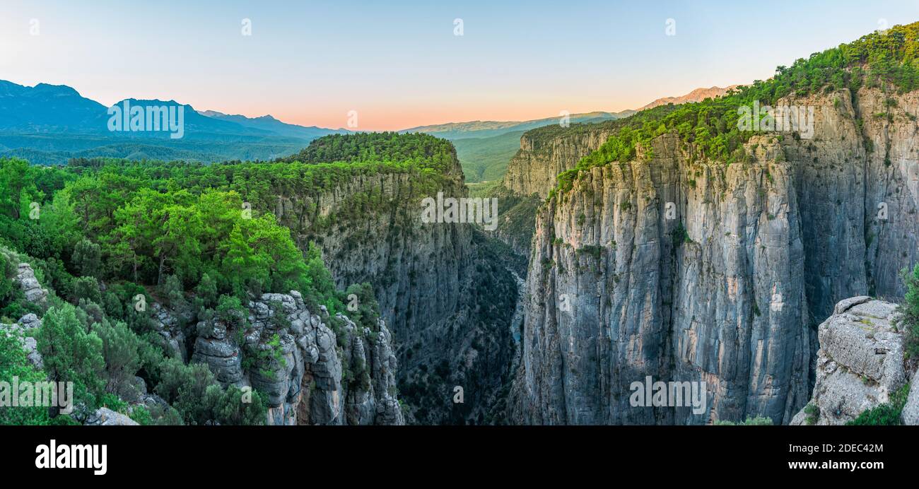 Vista panoramica del Tazi (Tazı) Canyon. Manavgat, Antalya, Turchia. Foto Stock