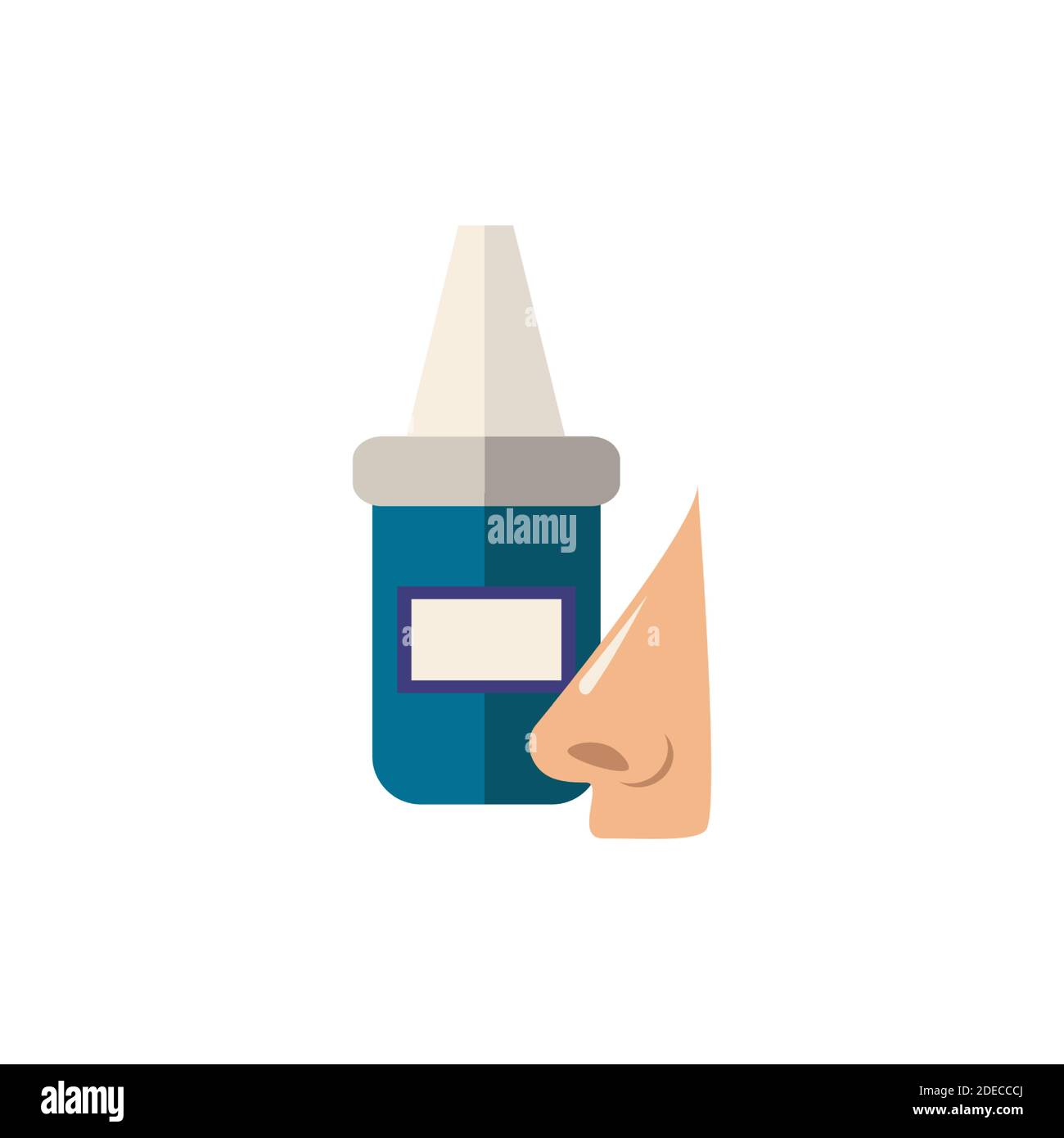 Icona gocce nasali. Elemento semplice dalla raccolta di farmacia. Icona Creative Nasal Drops per web design, modelli, infografiche e altro ancora Illustrazione Vettoriale