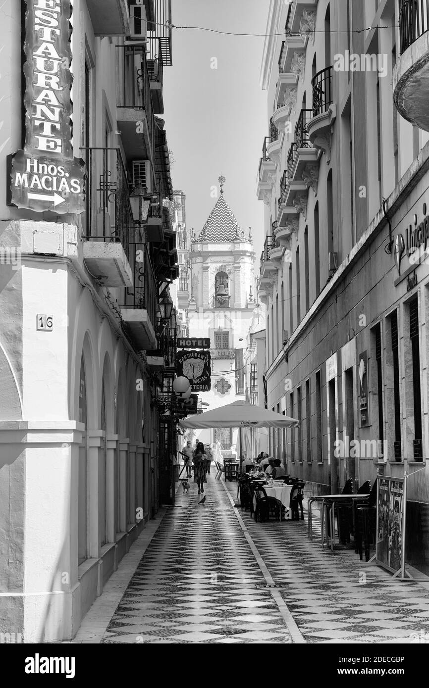 Street Cafe a Ronda, Andalusia in Spagna Foto Stock