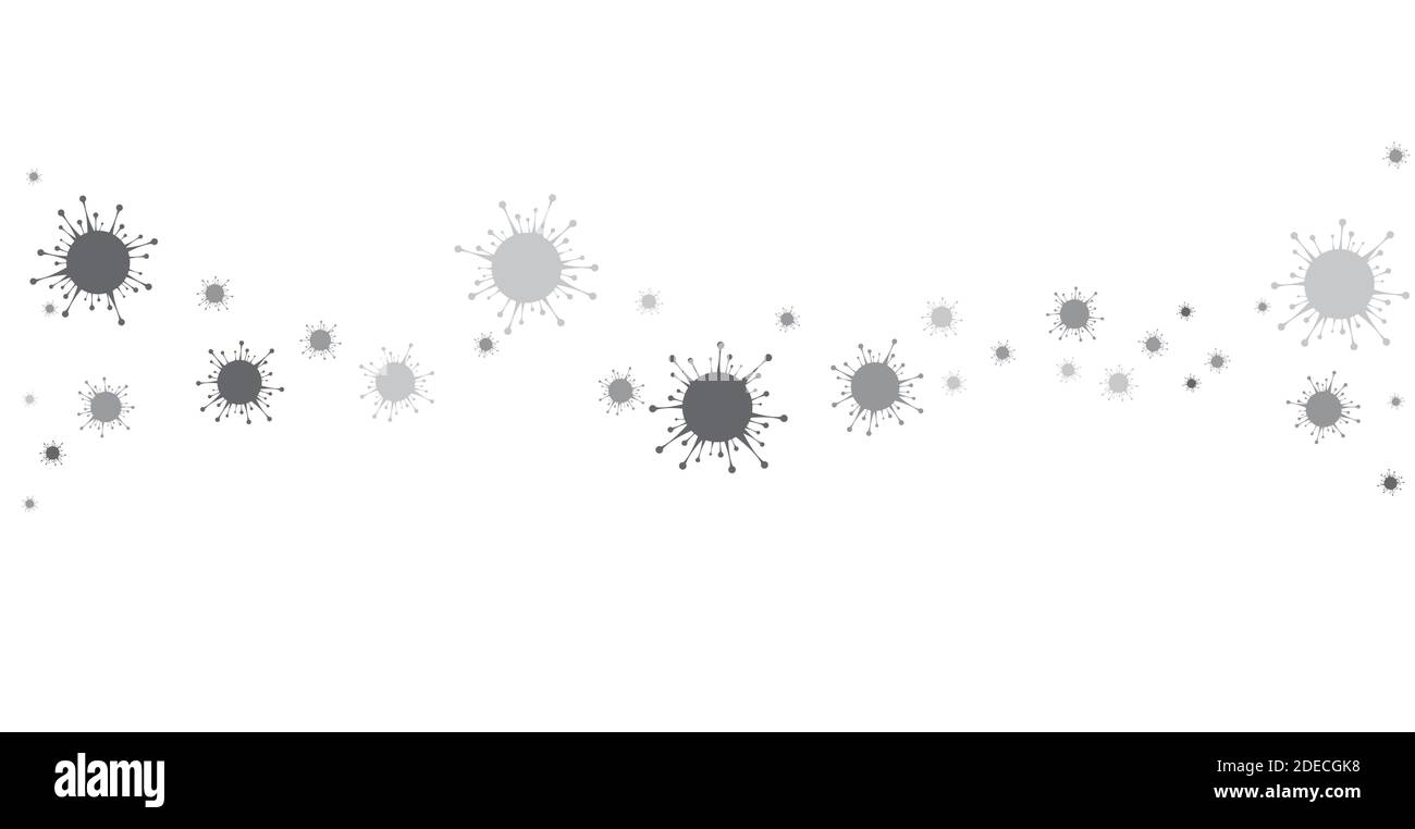 Cellule di coronavirus sullo sfondo bianco. Vettore. Illustrazione Vettoriale