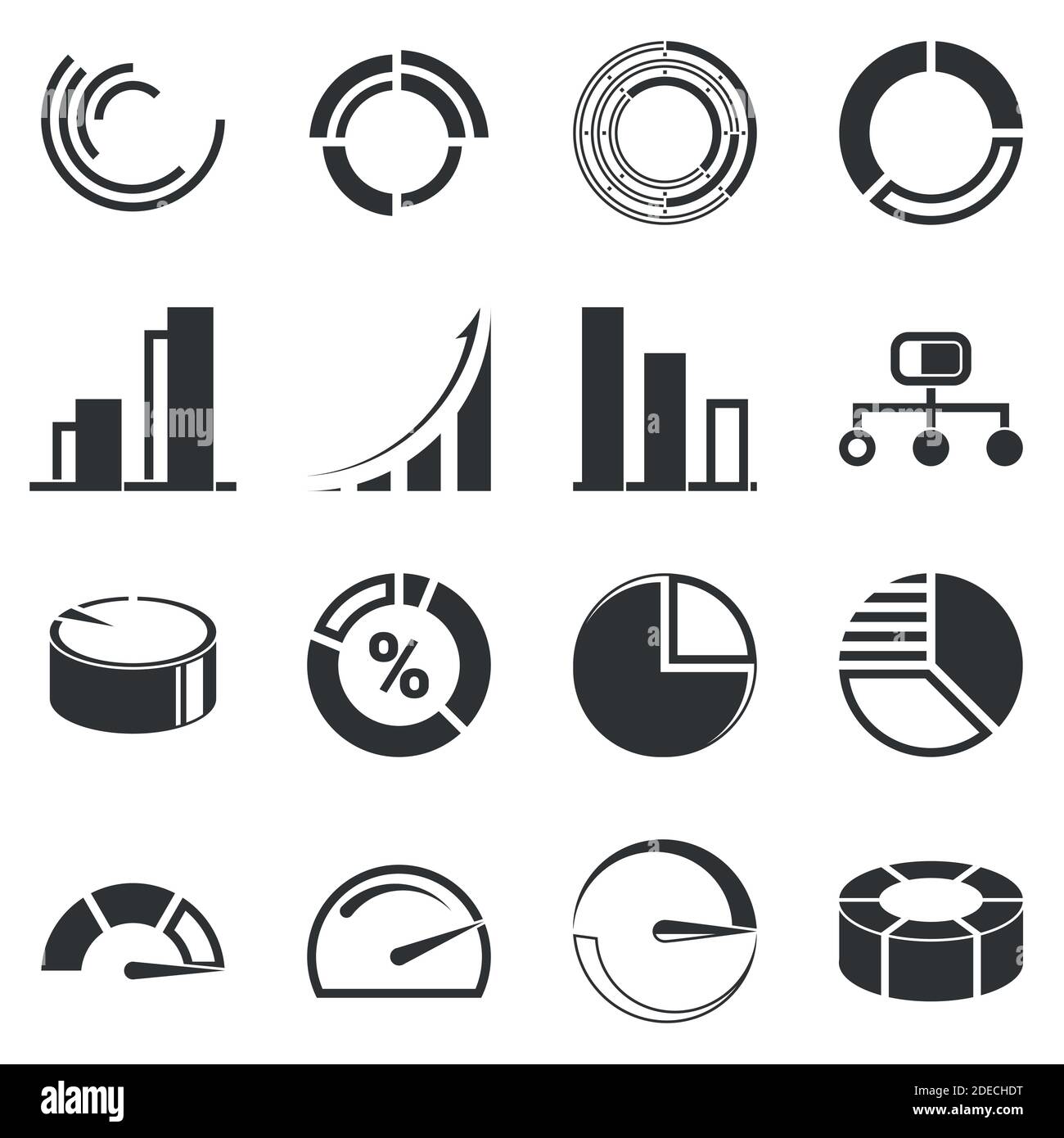 Icone infografiche aziendali - Grafica vettoriale Illustrazione Vettoriale