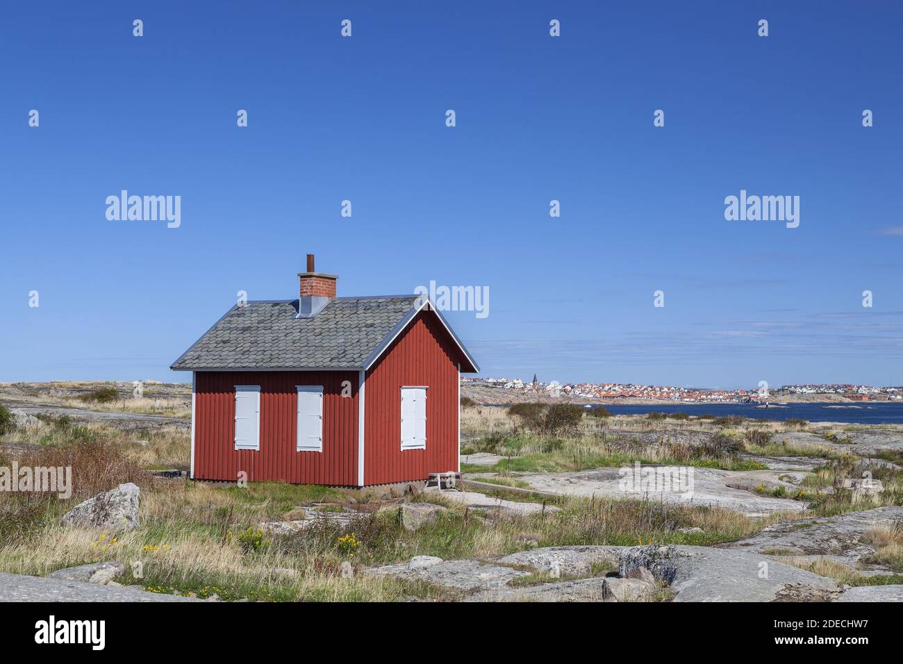 Geografia / viaggio, Svezia, Bohuslaen, Smoegen, casa solitaria, Isola di Halloe, Vaestra Goetalands Laen, SO, diritti aggiuntivi-clearance-Info-non-disponibile Foto Stock