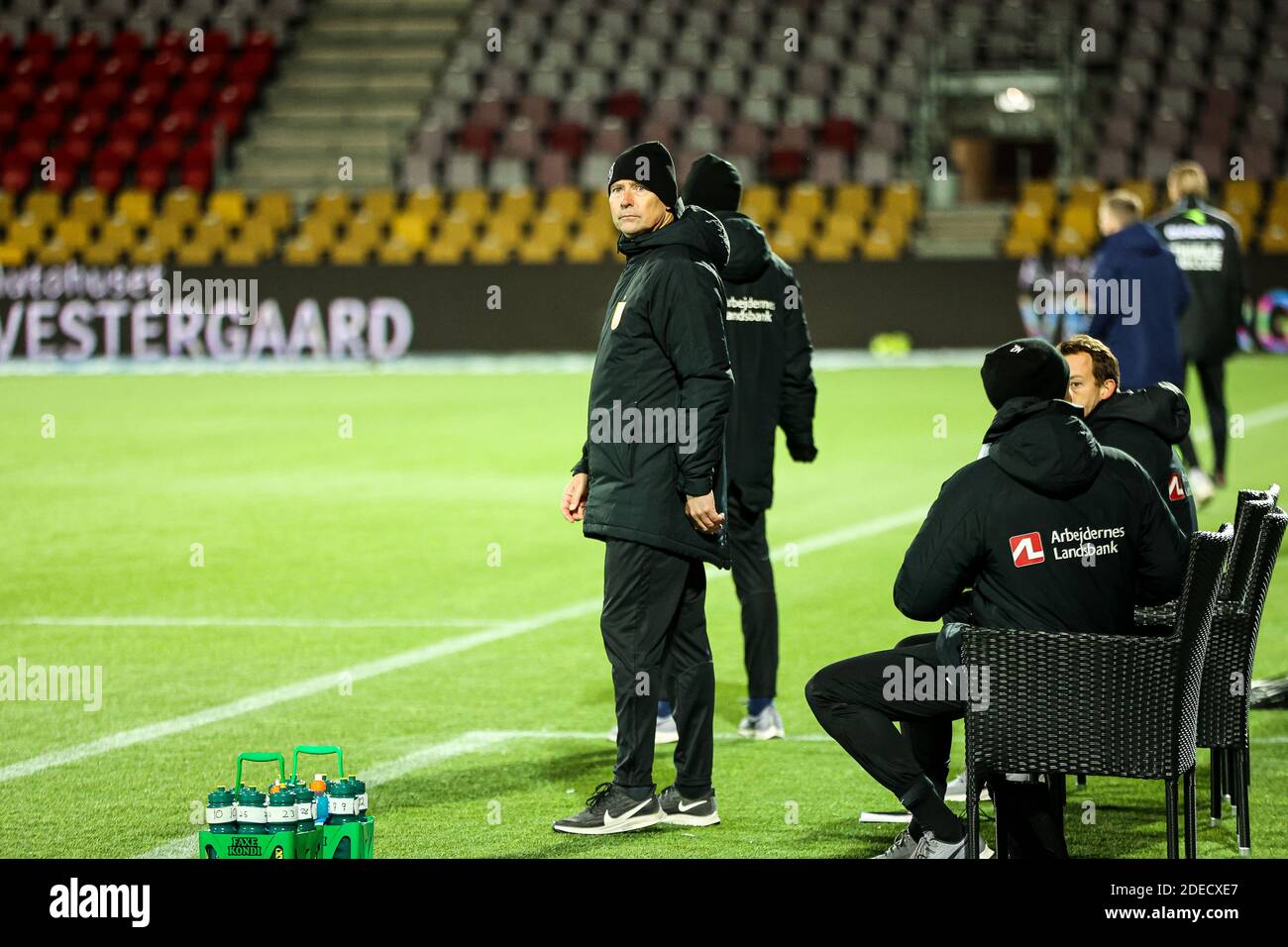 Farum, Danimarca. 29 Nov 2020. Allenatore del FC Nordsjaelland Flemming Pedersen visto durante il 3F Superliga match tra FC Nordsjaelland e AGF in destra a Dream Park, Farum. (Photo Credit: Gonzales Photo/Alamy Live News Foto Stock