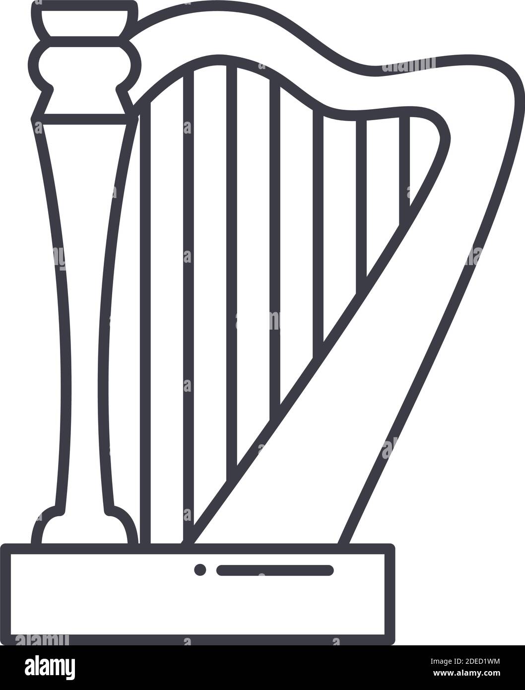 Icona rigida, illustrazione lineare isolata, vettore di linea sottile, segno di disegno web, simbolo di concetto di contorno con tratto modificabile su sfondo bianco. Illustrazione Vettoriale