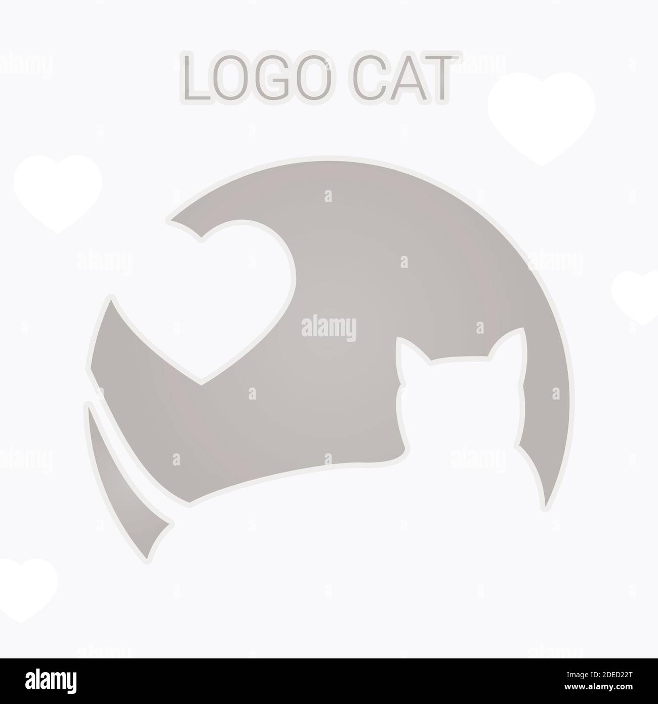 Logo Cat, illustrazione vettoriale isolata Illustrazione Vettoriale