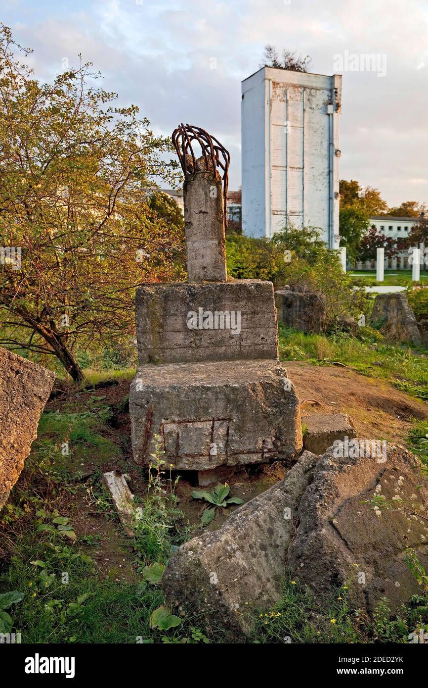 Il Giardino dei ricordi nel porto interno di Duisburg, Germania, Nord Reno-Westfalia, Ruhr Area, Duisburg Foto Stock