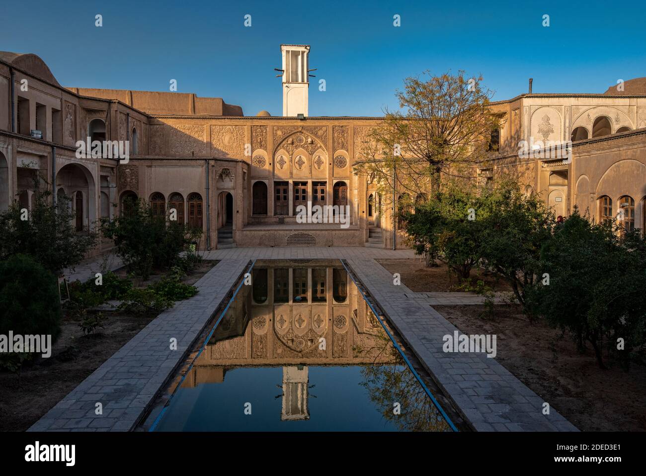 Casa Boroujerdi, mercanti tradizionali casa persiana, stile Qajari, Kashan, Provincia di Isfahan, Iran Foto Stock