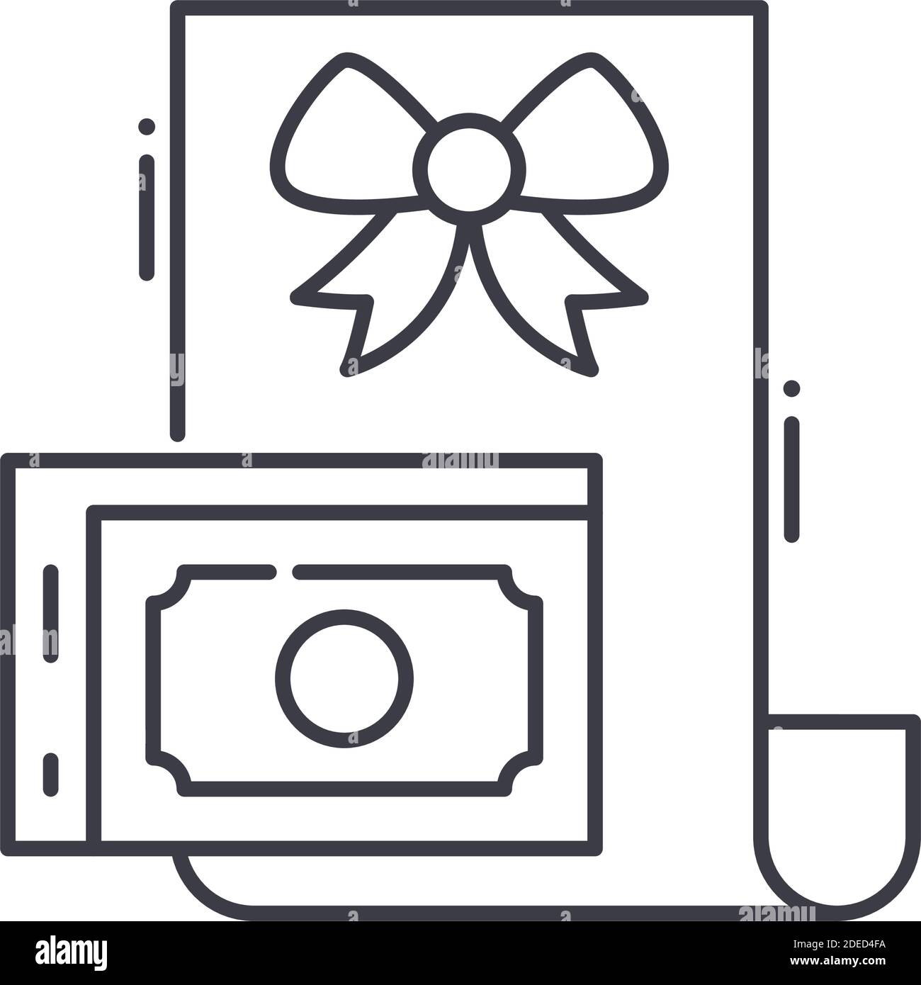 Icona Grant, illustrazione lineare isolata, vettore di linea sottile, segno di disegno web, simbolo di concetto di contorno con tratto modificabile su sfondo bianco. Illustrazione Vettoriale