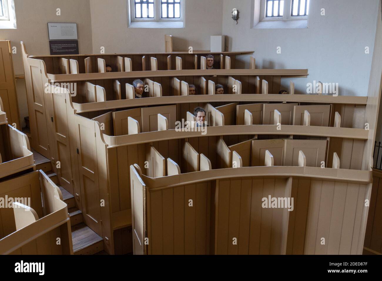 La cappella della prigione all'interno della prigione di Lincoln (prigione vittoriana), si trova all'interno dei terreni del Castello di Lincoln, Lincolnshire, Regno Unito. Foto Stock