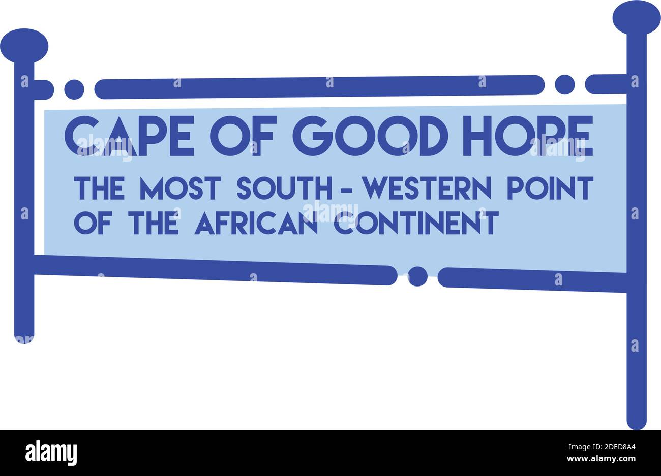 Capo di buona speranza, Sud Africa, montagna, città del capo icone vettoriali completamente modificabili Illustrazione Vettoriale