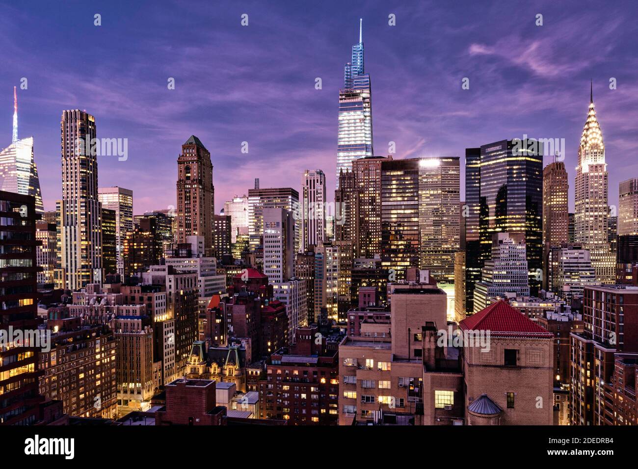 Skyline di Midtown Manhattan con One Vanderbilt, New York Foto Stock