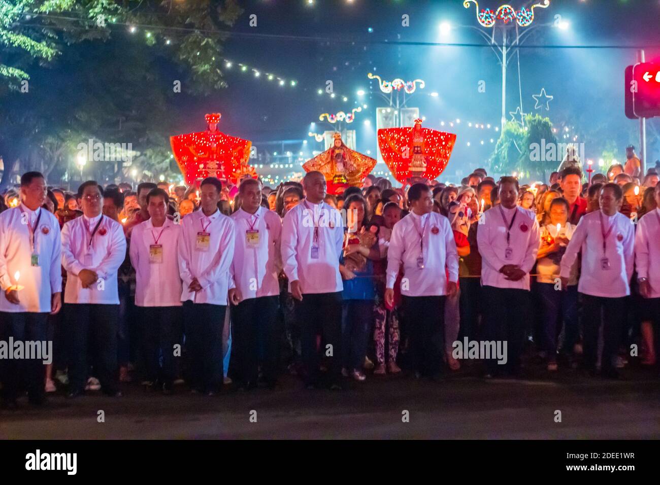 La processione religiosa di Sto Nino a Cebu, Filippine Foto Stock