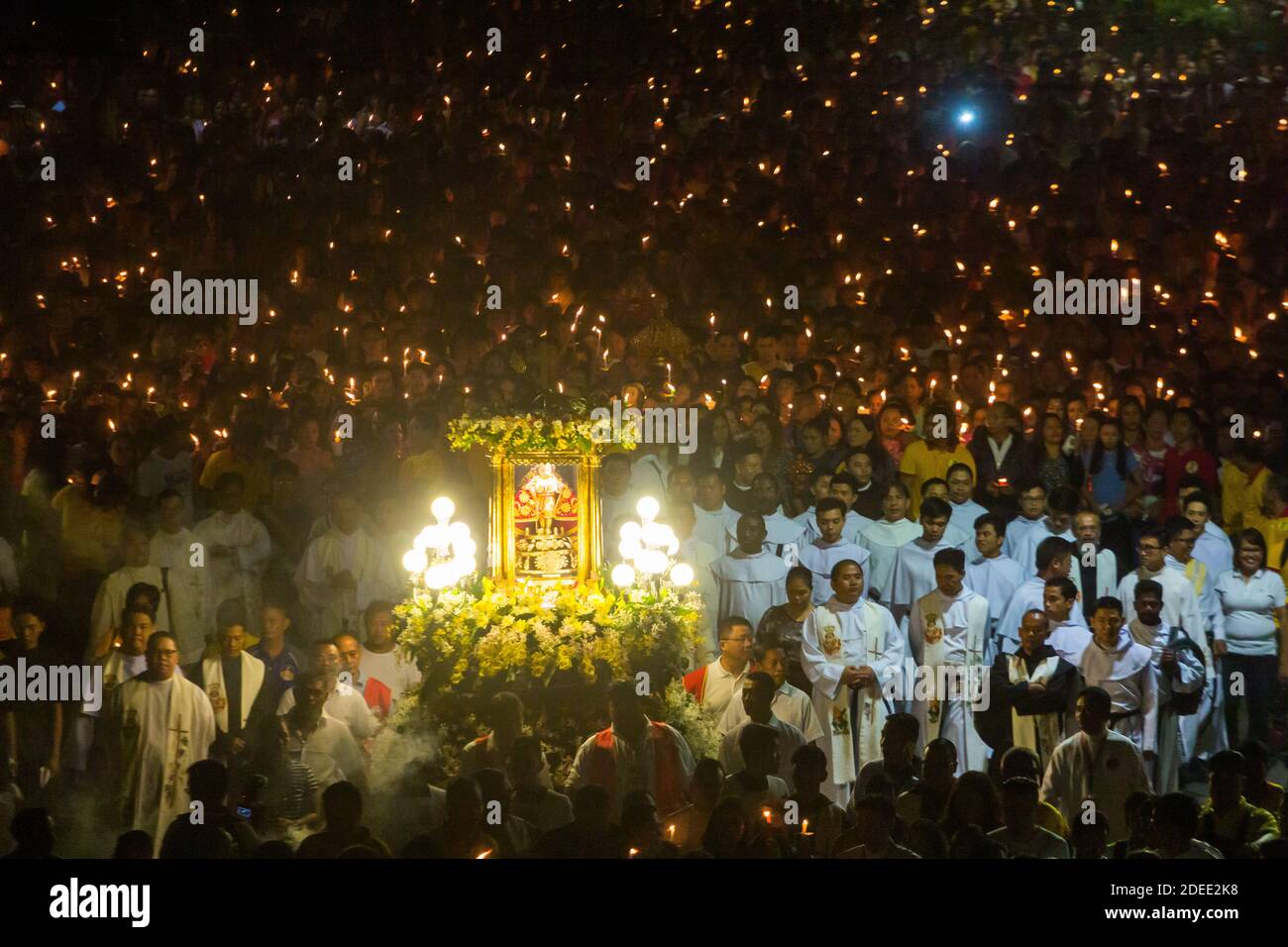 La processione religiosa di Sto Nino a Cebu, Filippine Foto Stock