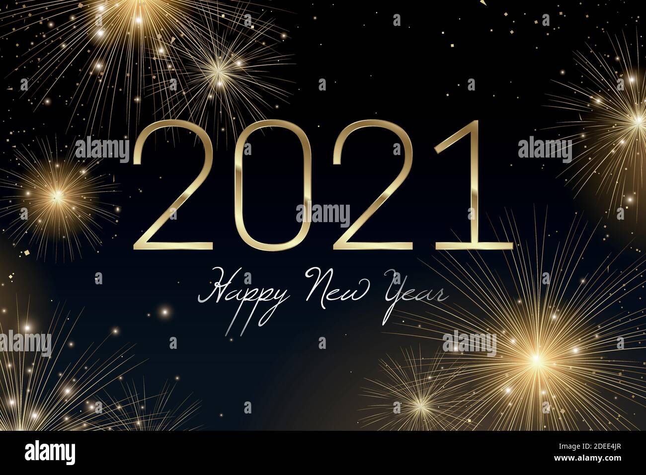 Banner felice anno nuovo, modello anno nuovo, fuochi d'artificio di felice banner anno nuovo Illustrazione Vettoriale