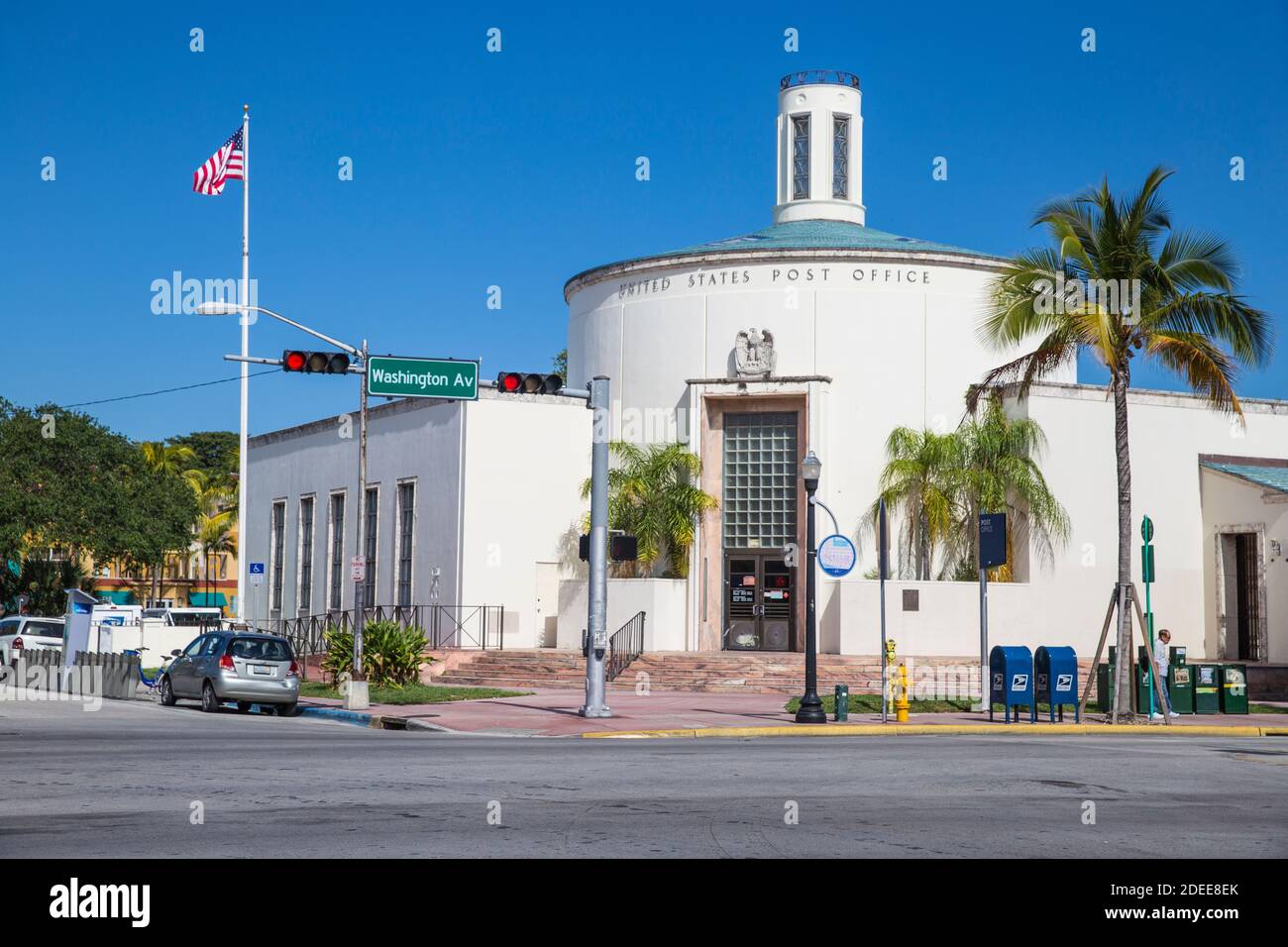 U.S.A, Miami, South Beach, Washington Ave, Ufficio postale Foto Stock