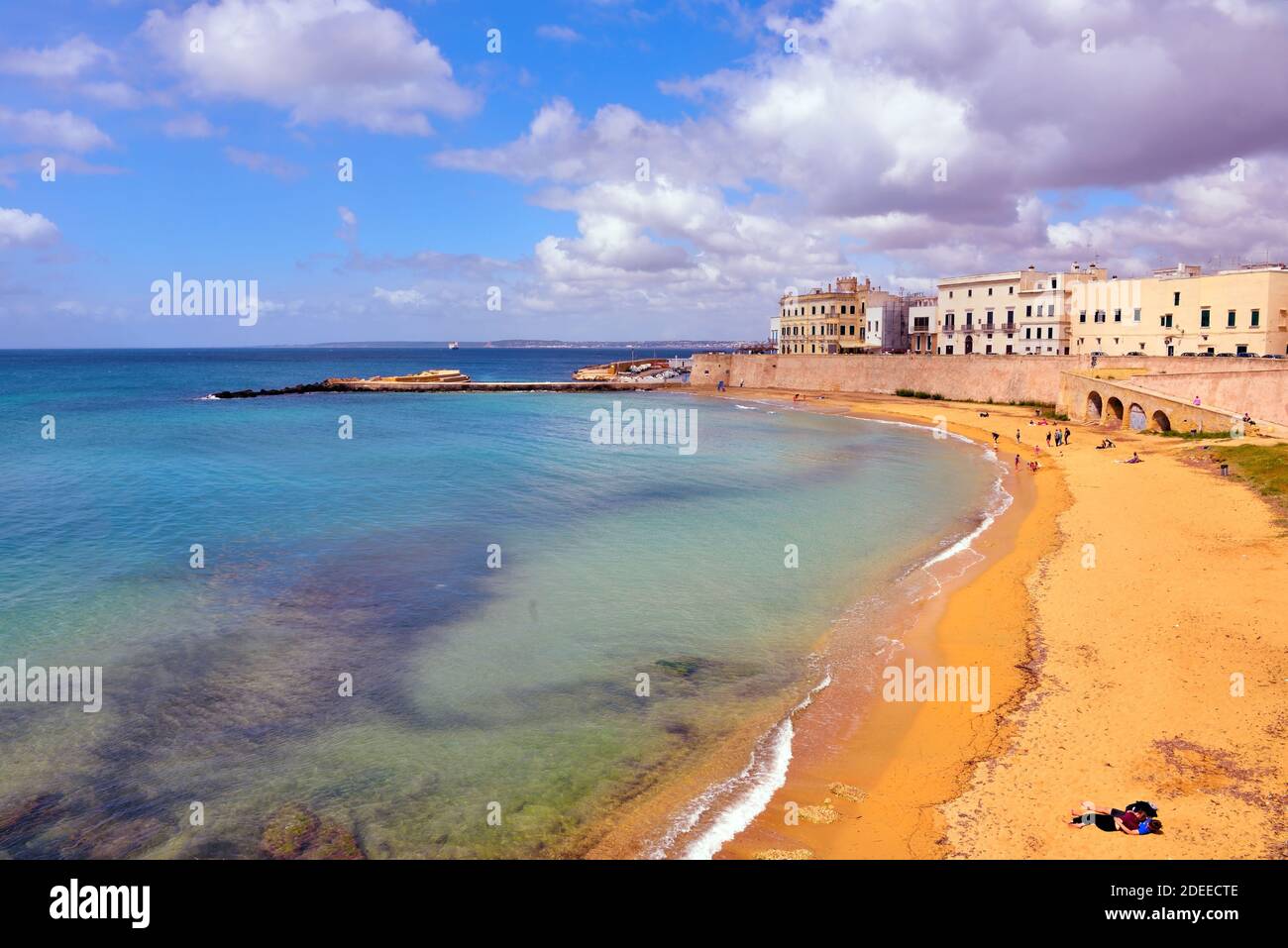 Vista panoramica di Gallipoli, Italia Foto Stock