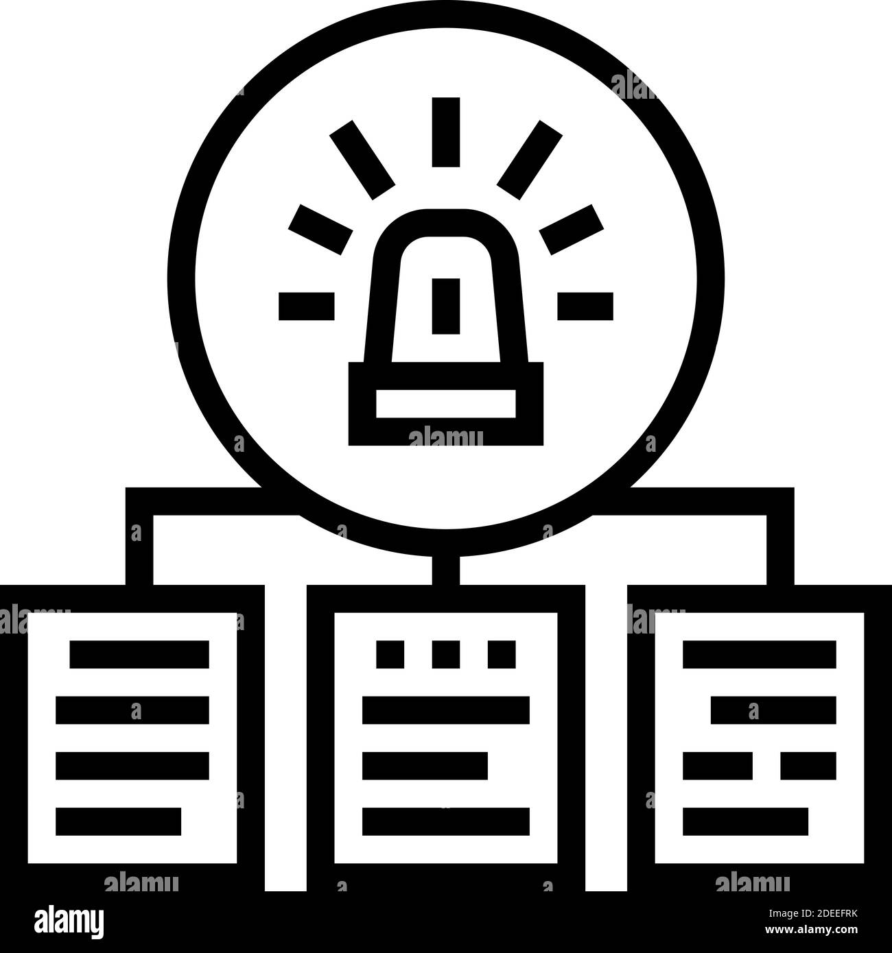 documentazione con l'icona della riga incidenti illustrazione vettoriale Illustrazione Vettoriale