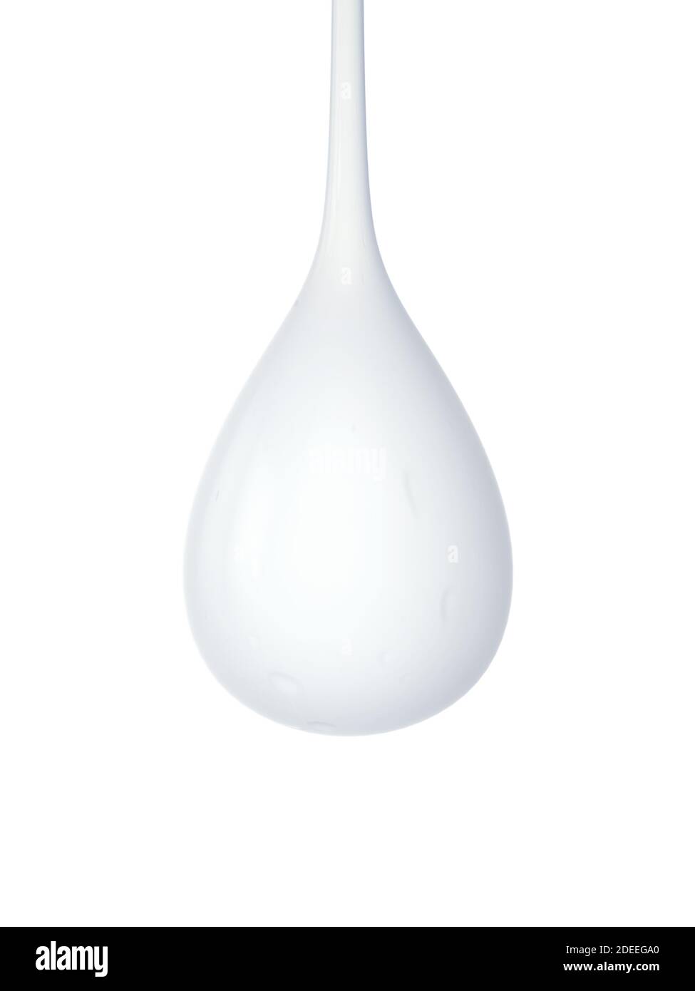 Gocciolina di latte/lozione isolata su sfondo bianco, elemento per la cura dei capelli/del corpo ed elemento igienico, illustrazione 3d Foto Stock