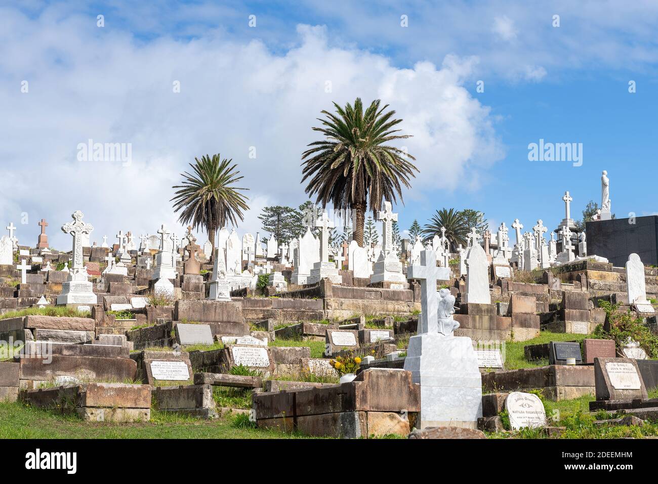 Sydney, Australia - Graves nel cimitero di Waverley, Bronte. E' noto per i suoi monumenti Vittoriani ed Edoardiani. Foto Stock