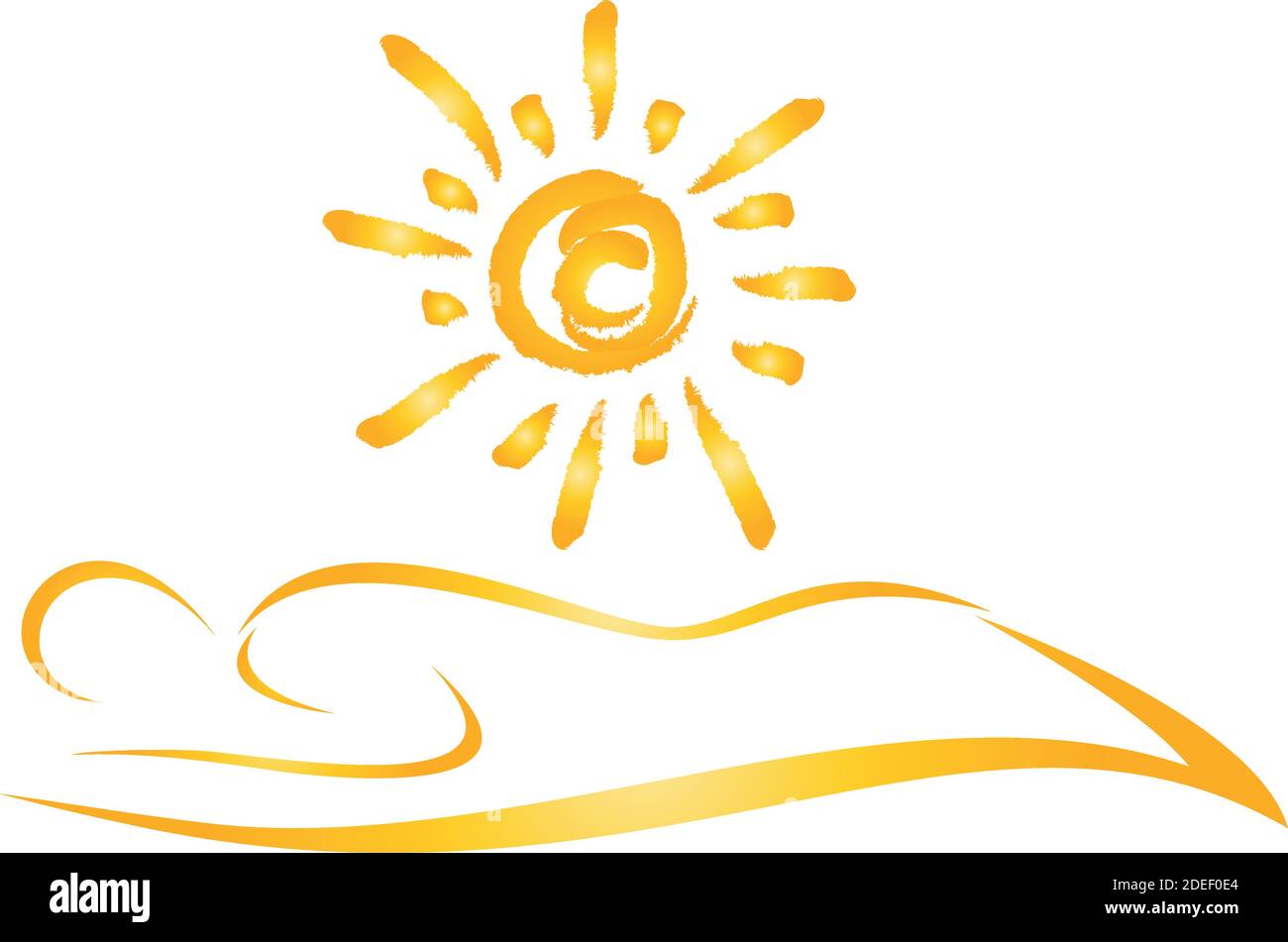 Persona e sole, salone abbronzatura, solarium, logo Illustrazione Vettoriale