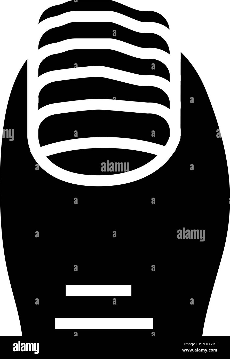 illustrazione vettoriale dell'icona glifo fungine del chiodo Illustrazione Vettoriale
