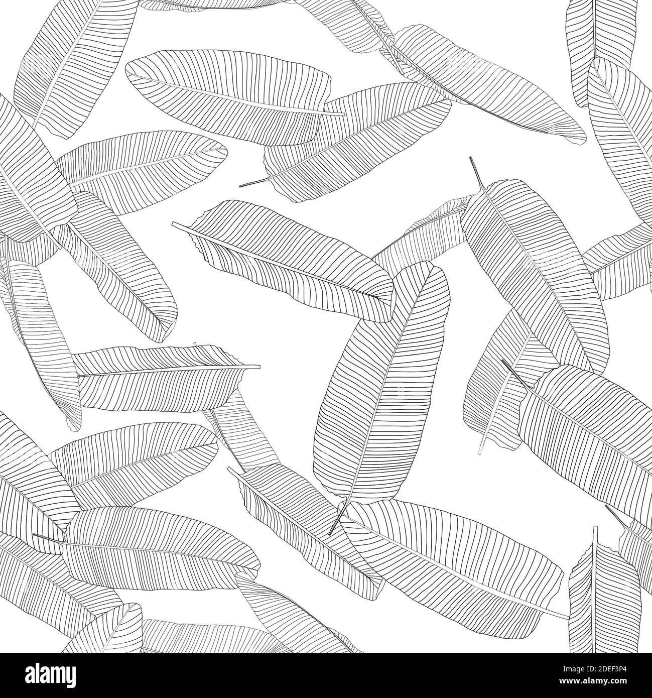 Foglie di palma tropicale senza cuciture motivo sfondo. Illustrazione vettoriale EPS10 Illustrazione Vettoriale