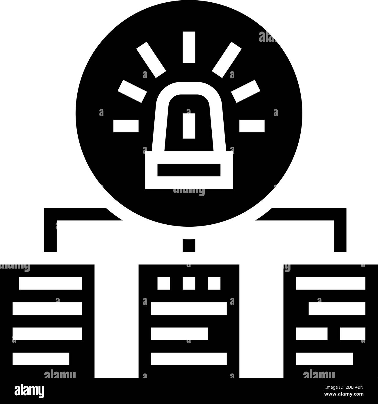 documentazione con l'icona di glifi incidenti illustrazione vettoriale Illustrazione Vettoriale