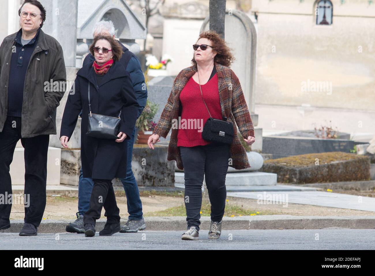 Valérie Mairesse alle funerali di Agnes Varda al cimitero di Montparnasse a Parigi, Francia, il 2 aprile 2019. Foto di Nasser Berzane/ABACAPRESS.COM Foto Stock