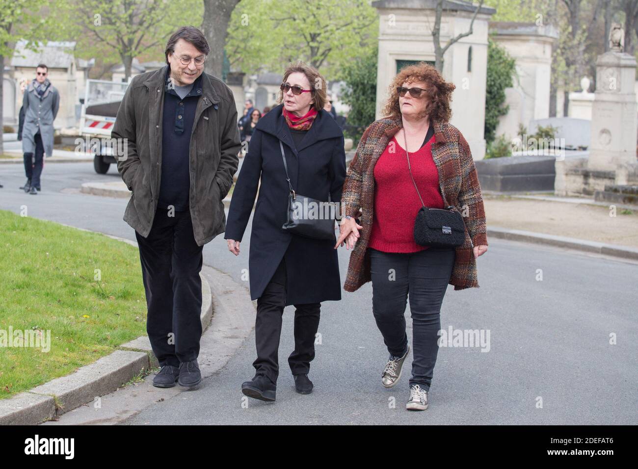 Valérie Mairesse alle funerali di Agnes Varda al cimitero di Montparnasse a Parigi, Francia, il 2 aprile 2019. Foto di Nasser Berzane/ABACAPRESS.COM Foto Stock