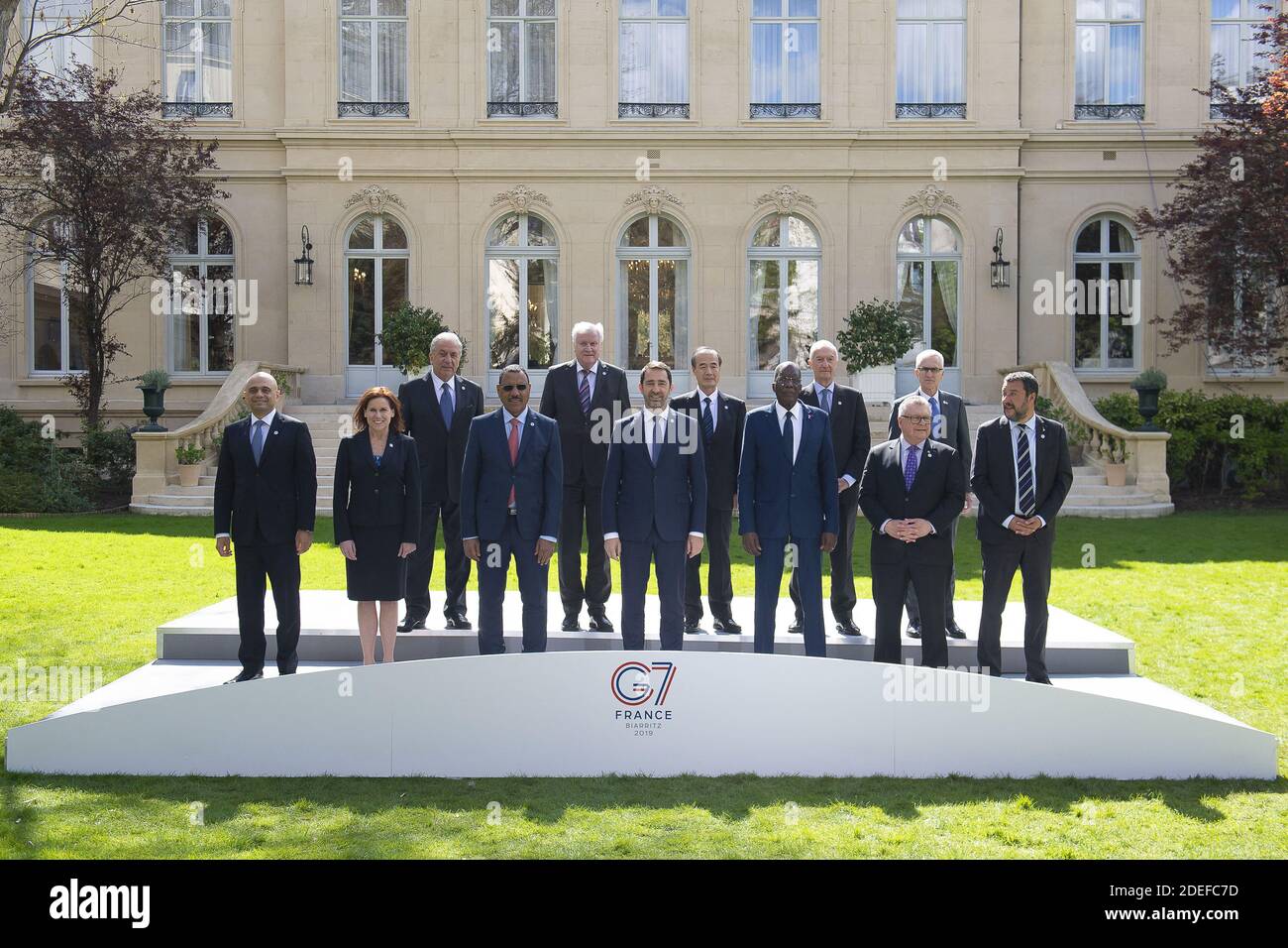 Sig. Grady, vice segretario AMERICANO per la sicurezza interna, sig. Claire, commissario UE per la migrazione, gli affari interni e la cittadinanza Dimitris Avramopoulos, ministro degli interni della Repubblica del Niger, Mohamed Bazoum, ministro tedesco degli interni dell'Horst Seehofer, ministro francese degli interni Christophe Castaner, vice commissario generale giapponese Mitsuhiro Matsumoto, Ministro della sicurezza del Burkina Faso, Oussen Compaore, Coordinatore antiterrorismo dell'UE Gilles De Kerchove, Ministro canadese per la sicurezza pubblica e la preparazione alle emergenze, Ralph Goodale, Segretario Generale dell'Inerpol Jurgen Stock, e Deput Foto Stock