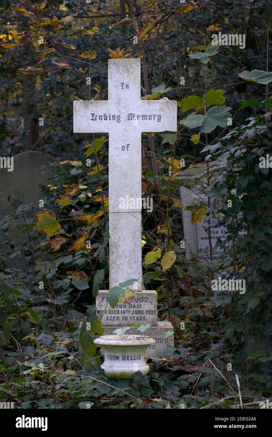 nella lapide amorevole di memoria Foto Stock
