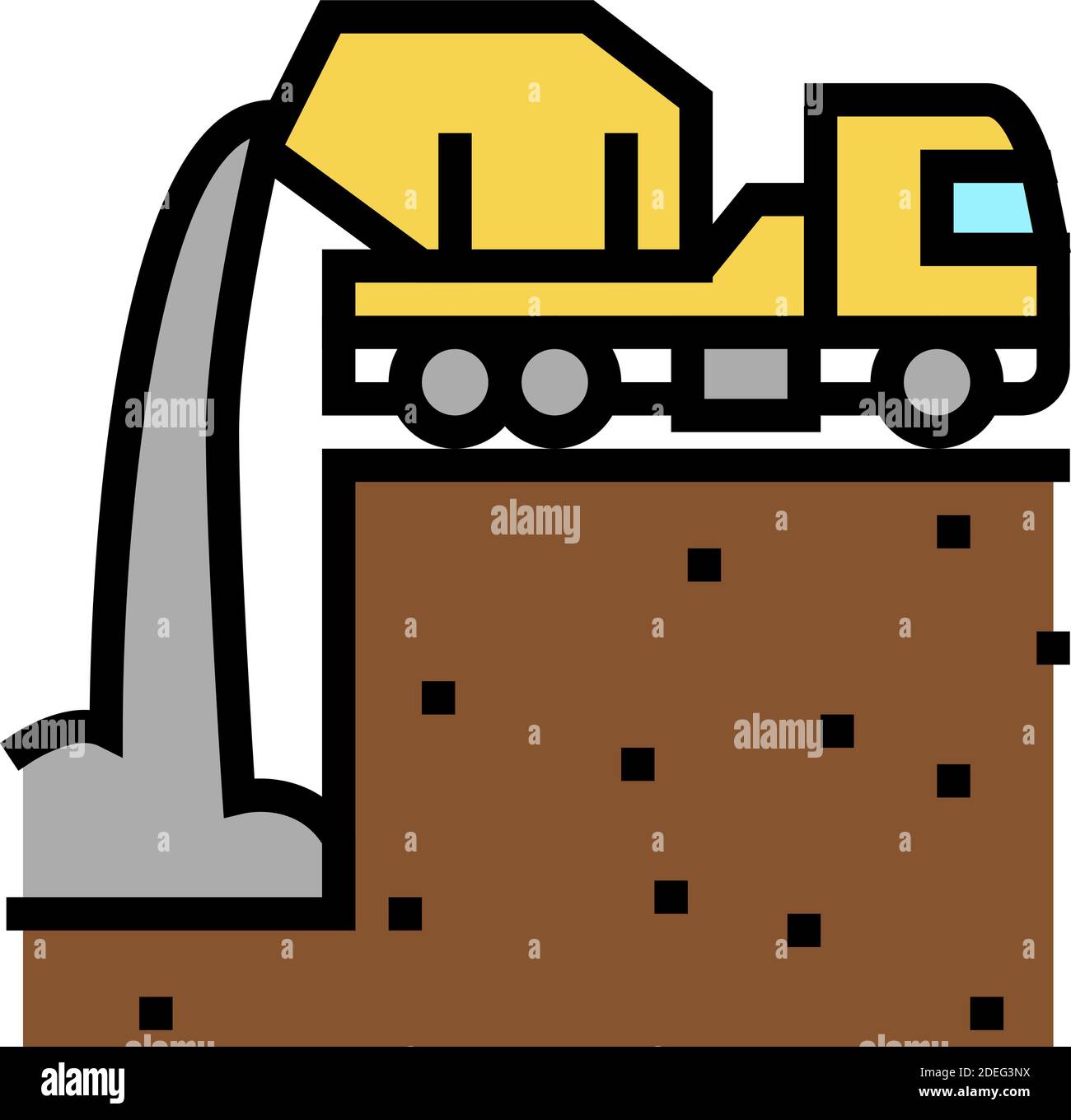 illustrazione vettoriale dell'icona del colore di base di colata Illustrazione Vettoriale