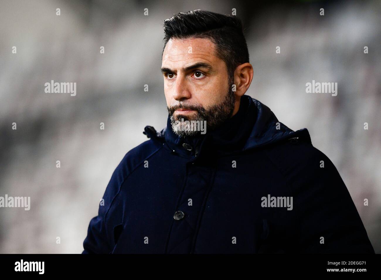 Torino, Italia - 30 novembre 2020: Davide Vagnati, capo dell'area tecnica del Torino FC, guarda prima della Serie UNA partita di calcio tra Torino FC e UC Sampdoria. La partita terminò il cravatta del 2-2. Credit: Nicolò campo/Alamy Live News Foto Stock