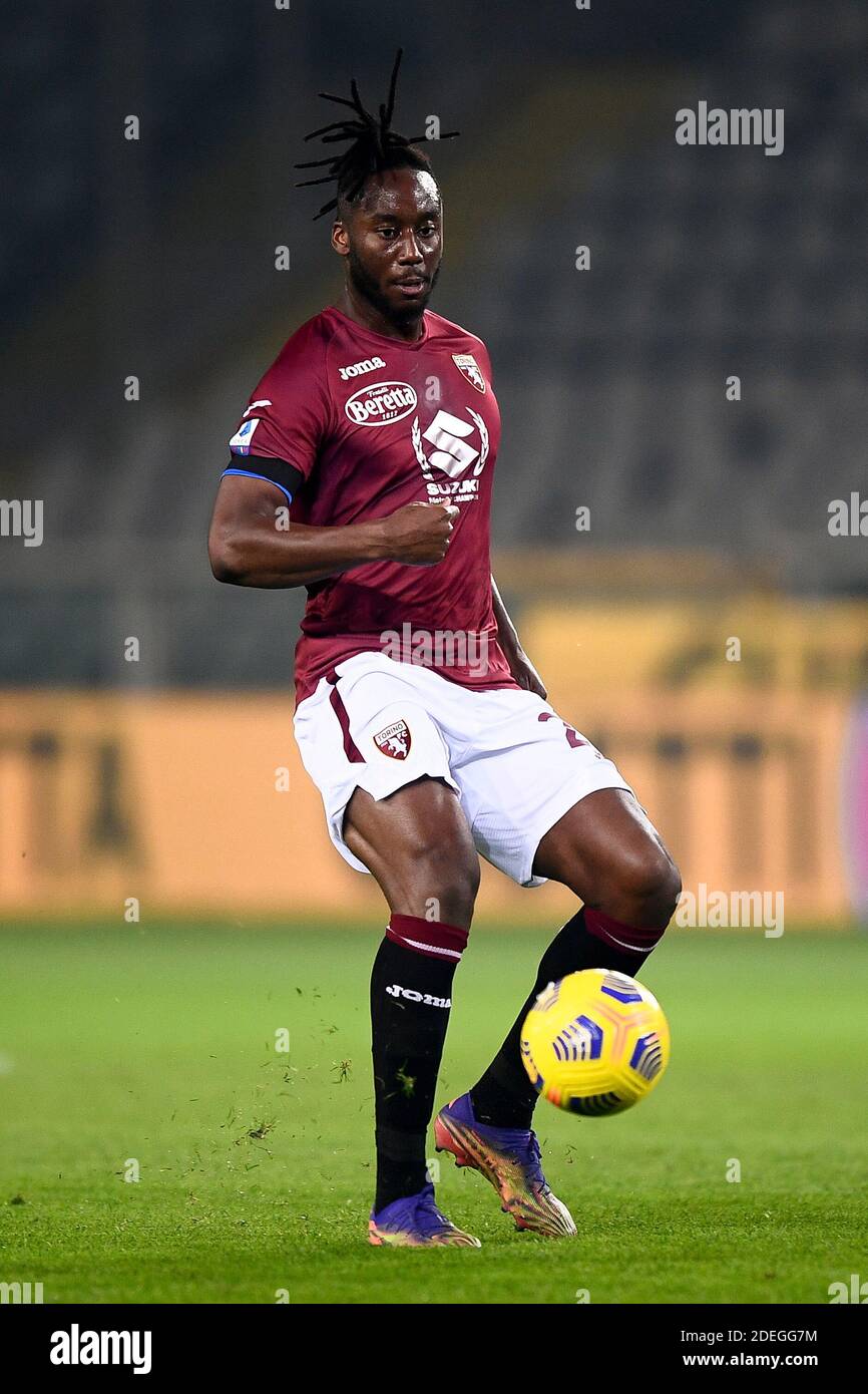 Torino, Italia - 30 novembre 2020: Soaliho Meite del Torino FC in azione durante la Serie A Football Match tra Torino FC e UC Sampdoria. La partita terminò il cravatta del 2-2. Credit: Nicolò campo/Alamy Live News Foto Stock