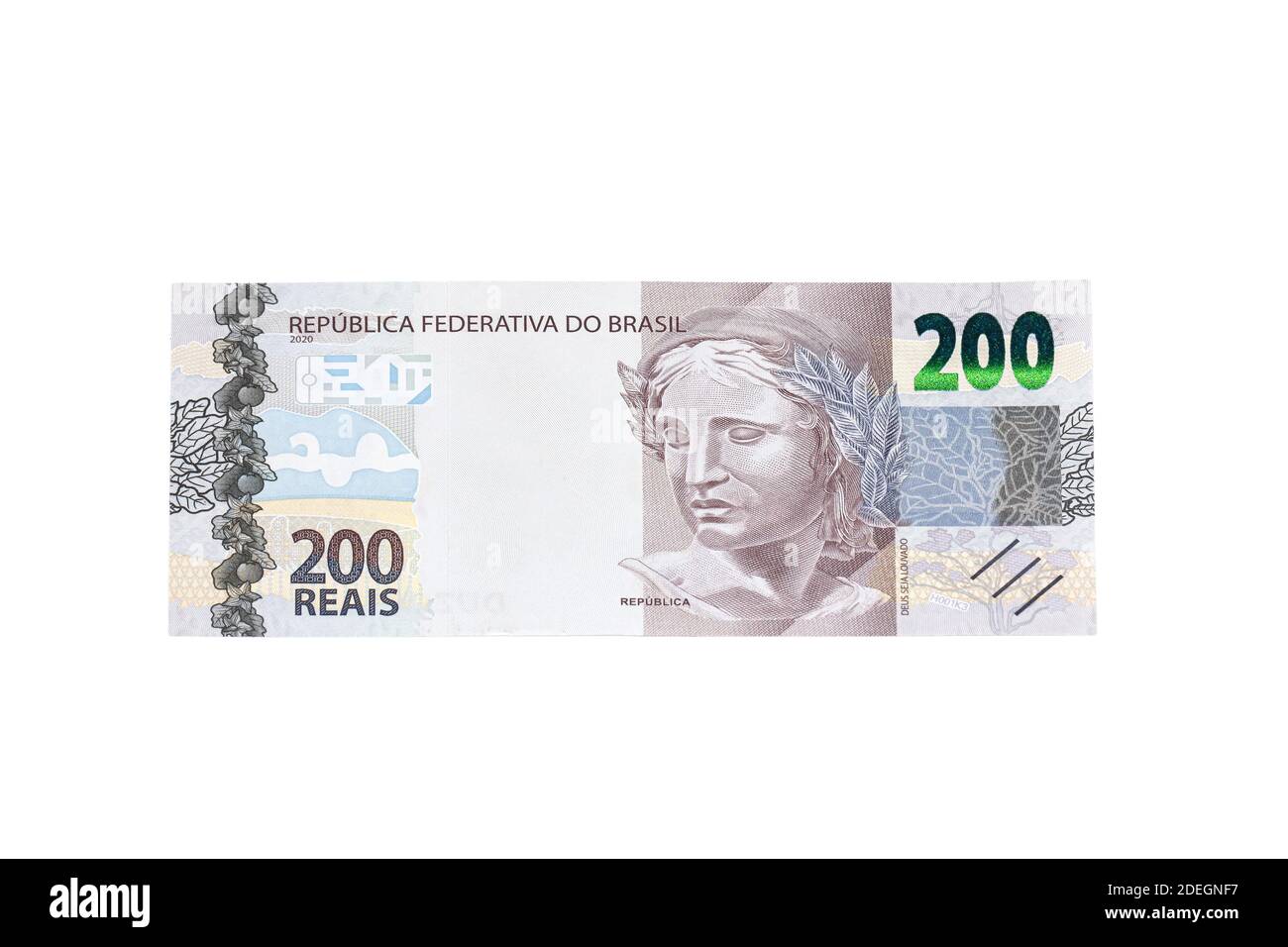 Recentemente lanciato 200 Reais brasiliano conto di denaro Foto Stock
