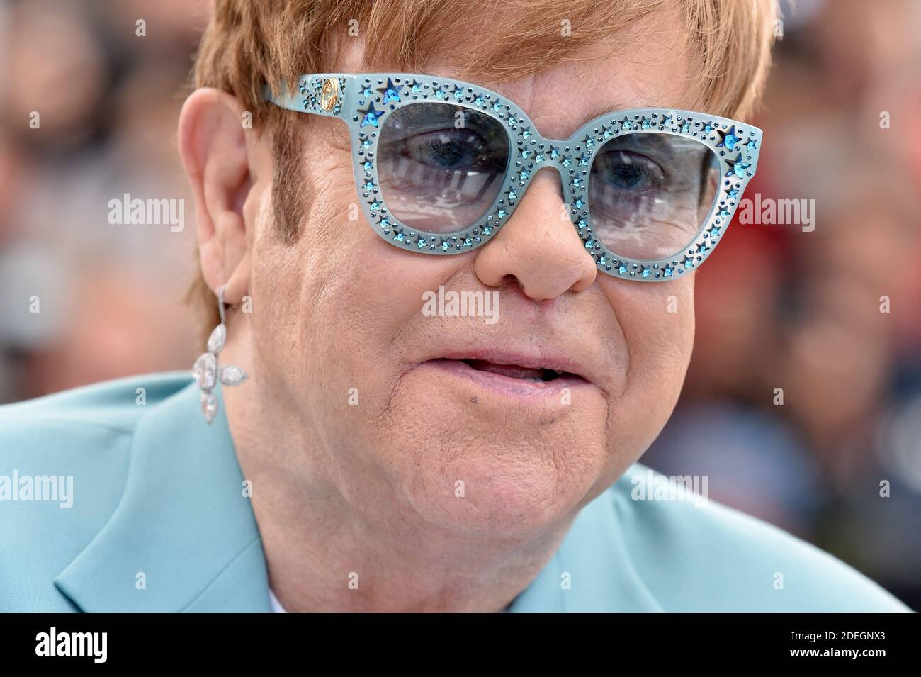 Elton John partecipa alla fotocellula Rocketman durante il 72° Festival annuale del cinema di Cannes il 16 maggio 2019 a Cannes, Francia. Foto di Lionel Hahn/ABACAPRESS.COM Foto Stock