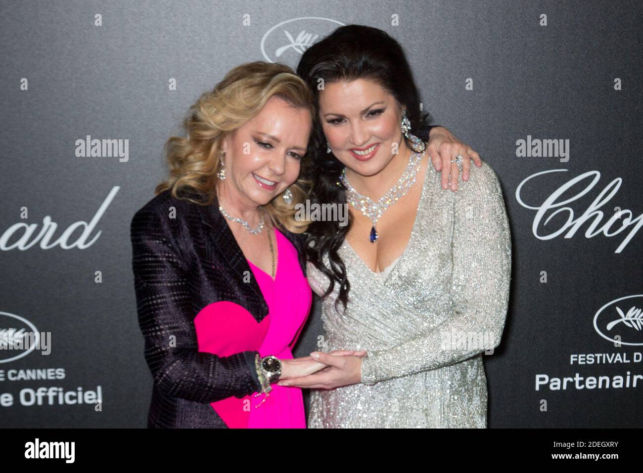 Caroline Scheufele, Anna Netrebko partecipa alla fotocellula Chopard Love Night durante il 72esimo festival di Cannes il 17 maggio 2019 a Cannes, Francia. Foto di Berzane-Ammar/ABACAPRESS.COM Foto Stock