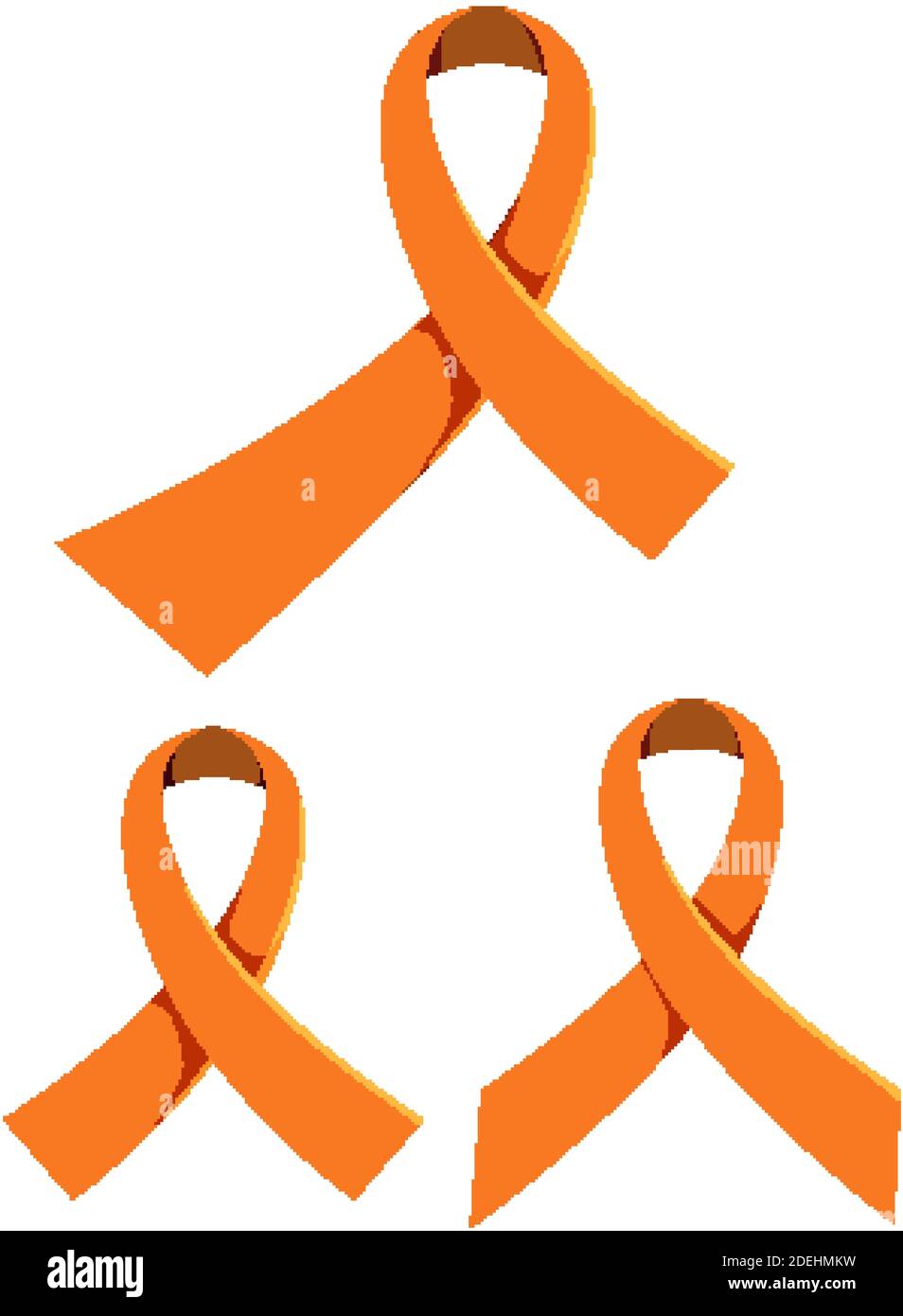 WANDIC Spille a nastro arancione, 50 pezzi, con nastro arancione, per la sensibilizzazione sulla leucemia, per la sensibilizzazione sul cancro ai reni, per la decorazione di eventi pubblici