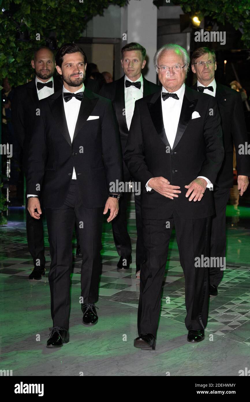 Re Carlo XVI Gustave di Svezia e Principe Carlo Filippo di Svezia al Gran Premio di Monaco Gala il 26 maggio 2019 a Monte-Carlo, Monaco.Foto di David Niviere/ABACAPRESS.COM Foto Stock