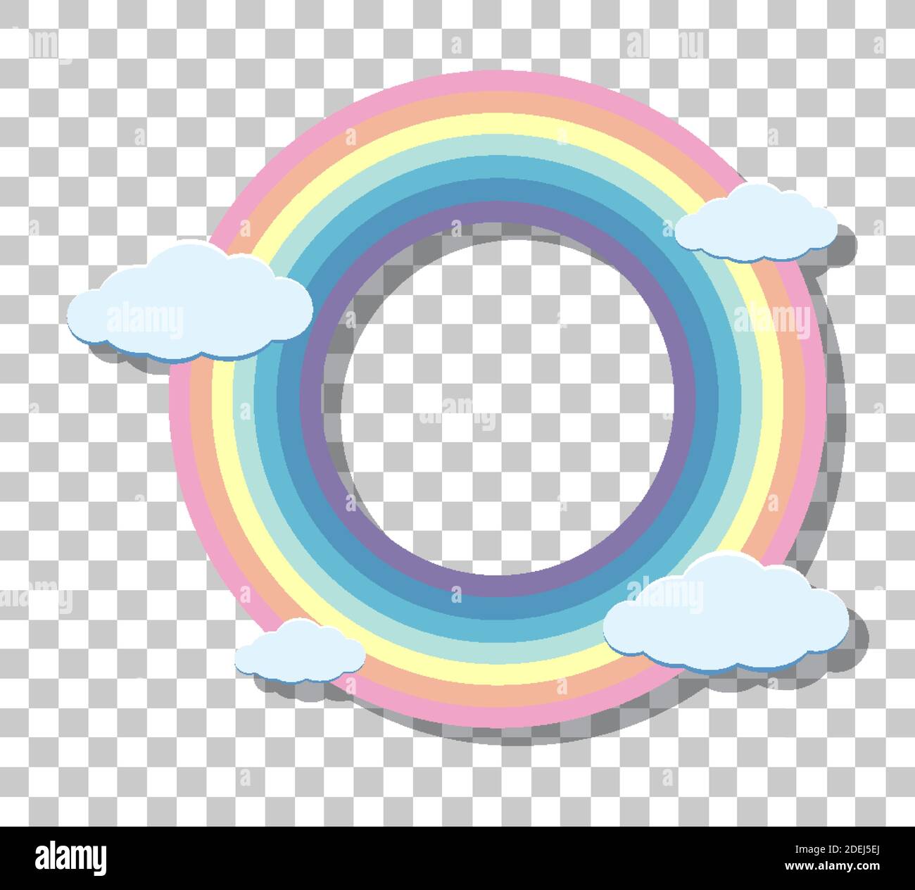 Cornice ad anello color arcobaleno color pastello isolata su sfondo  trasparente Immagine e Vettoriale - Alamy