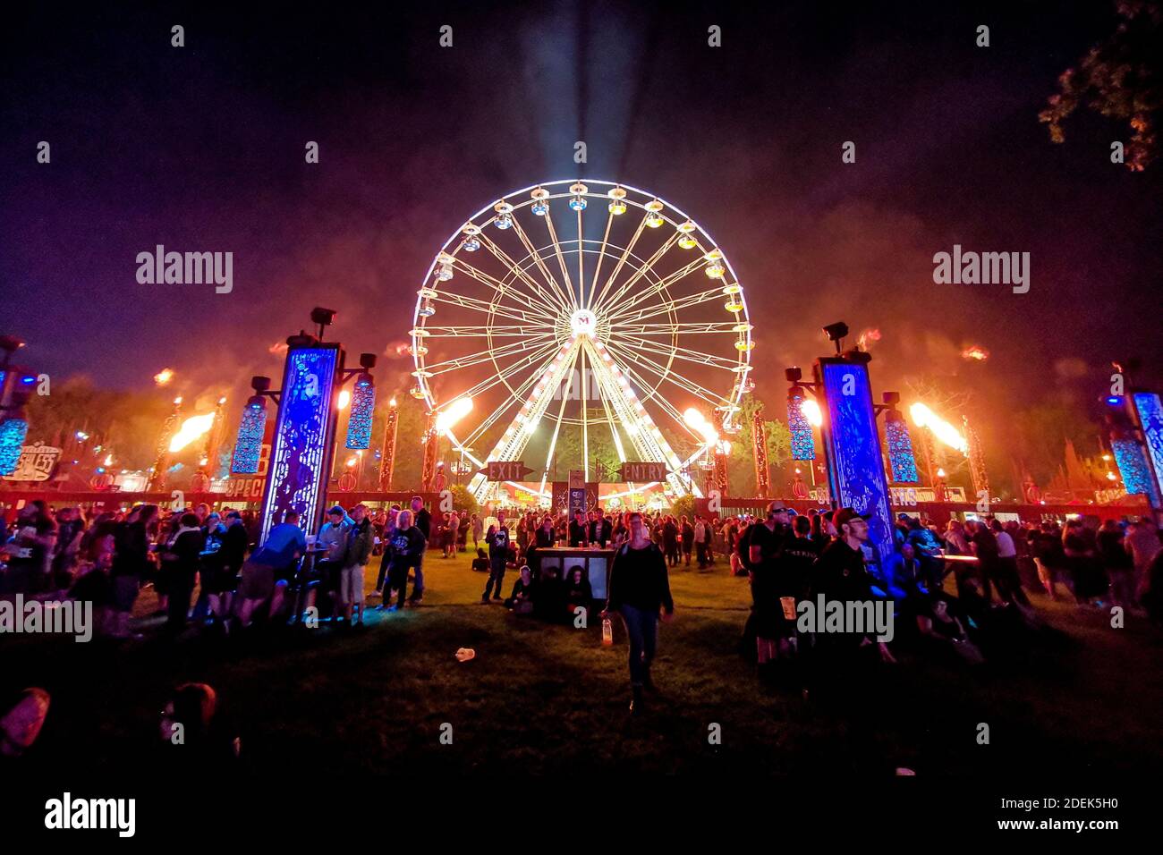 Atmosfera generale durante il festival all'aperto Hellfest il 23 giugno 2019 a Clisson, Francia Foto di Julien Reynaud/APS-Medias/ABACAPRESS.COM Foto Stock