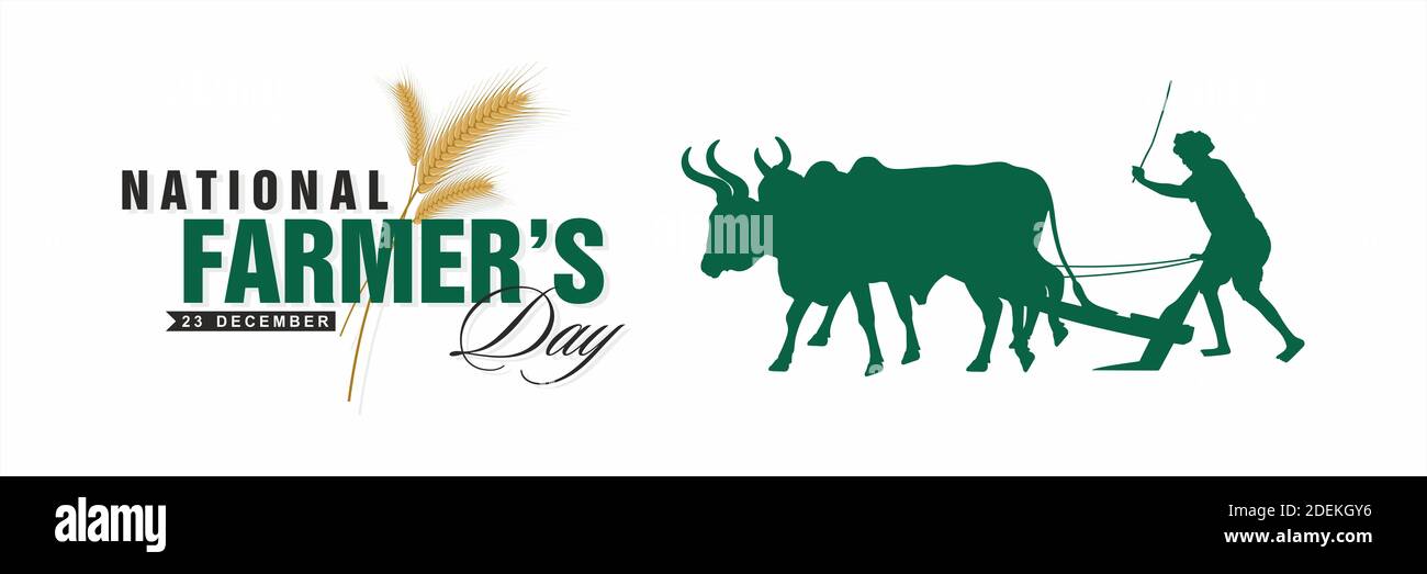 Banner Nazionale Farmers Day - Illustrazione Foto Stock