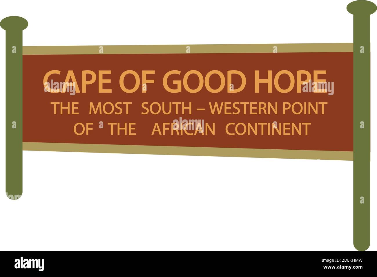 Capo di buona speranza, Sud Africa, montagna, città del capo icone vettoriali completamente modificabili Illustrazione Vettoriale