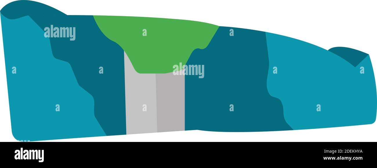 White Cliffs, dover, Gran Bretagna, Inghilterra icone vettoriali completamente modificabili Illustrazione Vettoriale