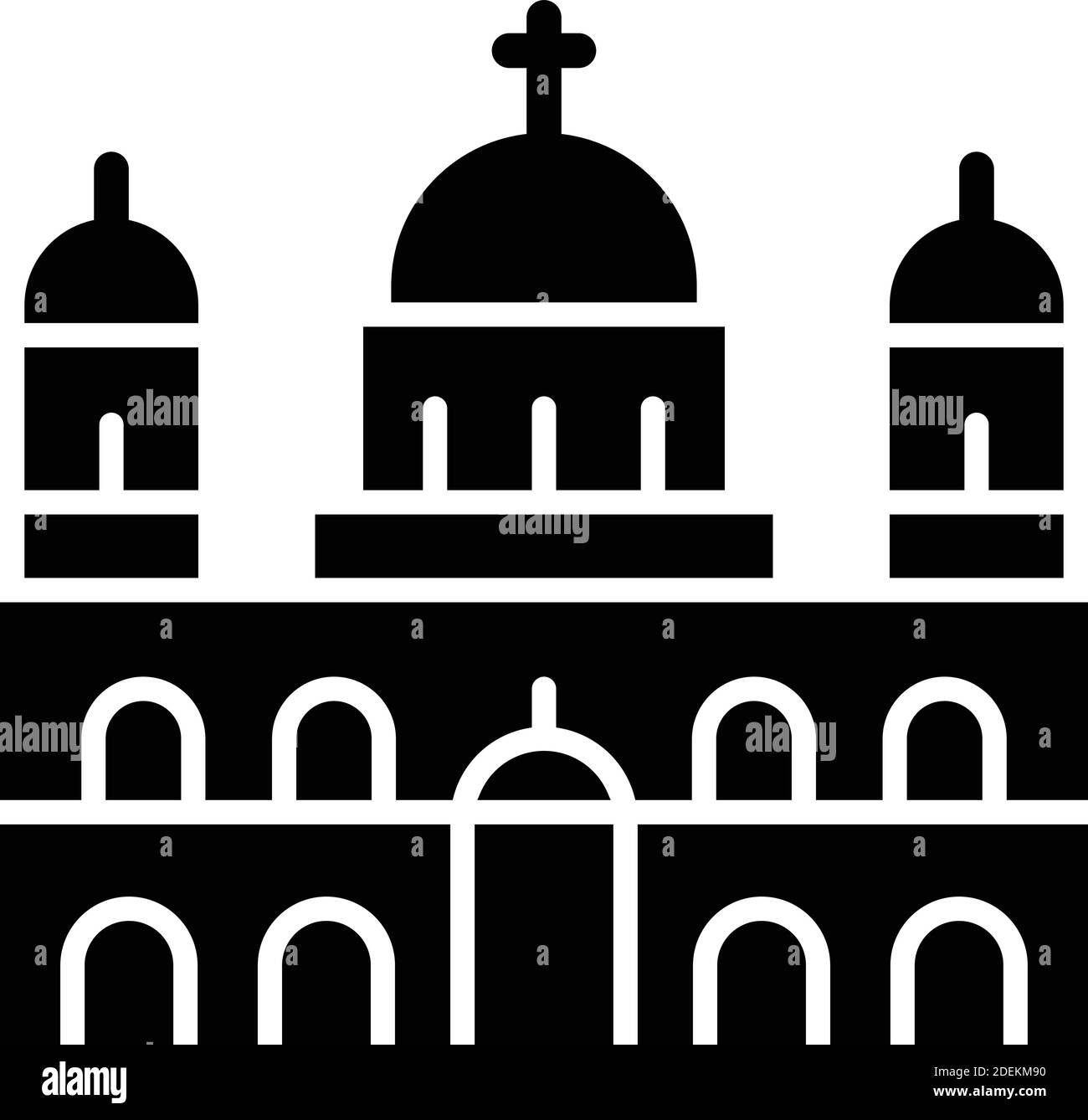 Dom, Berlino, Franzosischer, germania icone vettoriali completamente modificabili Illustrazione Vettoriale