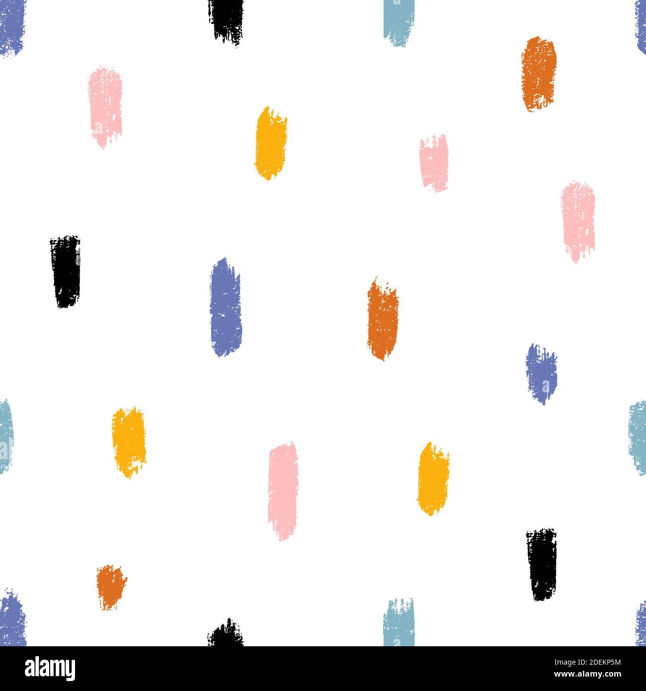 Carino pennello strisce senza giunture in colori scandinavi isolato su sfondo bianco illustrazione vettoriale. Illustrazione Vettoriale