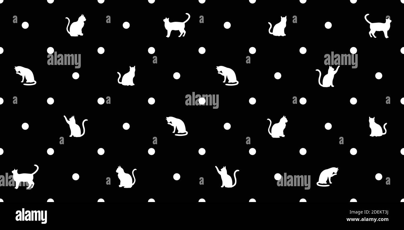 Gatti modello senza giunture. Sfondo dell'illustrazione vettoriale per la superficie, il disegno della t-shirt, la stampa, il poster, l'icona, il fotoricettore, i disegni grafici. Illustrazione Vettoriale